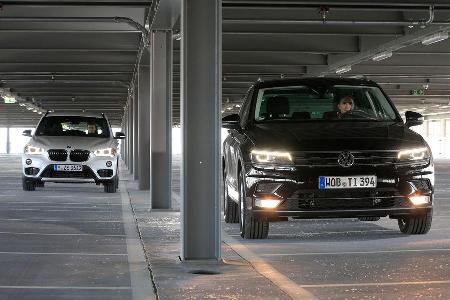 BMW X1 xDrive 20d, VW Tiguan 2.0 TDI 4Motion, Frontansicht