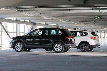 BMW X1 xDrive 20d, VW Tiguan 2.0 TDI 4Motion, Seitenansicht