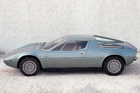 Der Maserati Merak (1972) verdankt sein Design ebenfalls dem italienischen Designer. Und seinen Namen einem Stern im Sternbi...