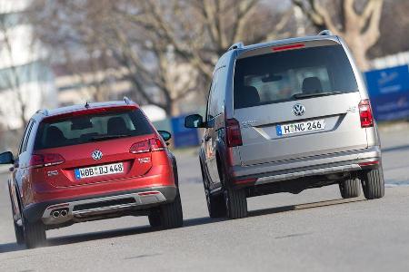 Golf Alltrack 2.0 TDI, Caddy Alltrack 2.0 TDI, Heckansicht