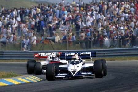 Brabham BT53 Turbo - Nelson Piquet - Alain Prost - McLaren-Porsche MP4-2 - GP Niederlande 1984 - Formel 1