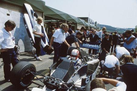 Brabham-BMW BT54 Turbo - Marc Surer - Charlie Whiting - Herbie Blash - GP Belgien 1985 - Formel 1