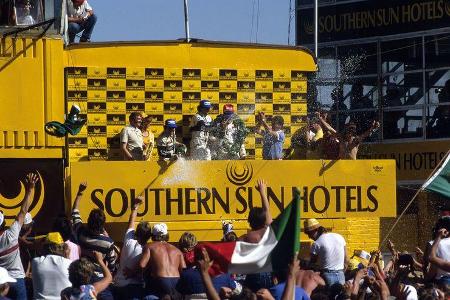 GP Südafrika 1983 - Riccardo Patrese - Nelson Piquet - Andrea de Cesaris - Formel 1