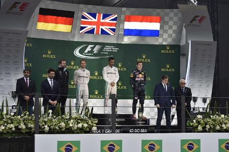 Podium - GP Brasilien 2016