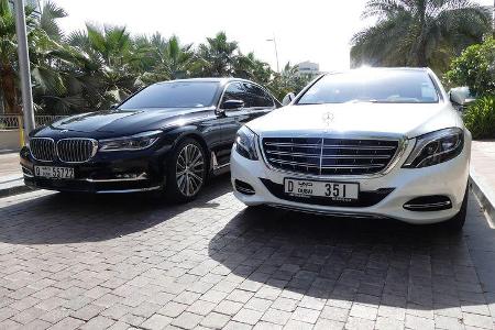 BMW 7er & Mercedes S500 - Carspotting - GP Abu Dhabi 2016