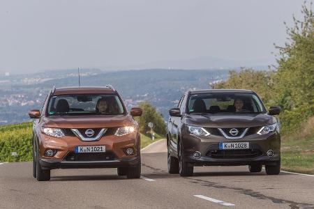 Nissan Qashqai, Nissan X-Trail, Frontansicht Nissan Qashqai, Nissan X-Trail, Frontansicht