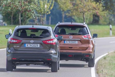 Nissan Qashqai, Nissan X-Trail, Heckansicht