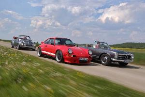 Fahrbericht VW Käfer, Porsche 911, Mercedes SL