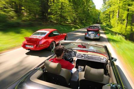 Mechatronik-Mercedes SL, Memminger-VW Käfer, K & F-Porsche 911