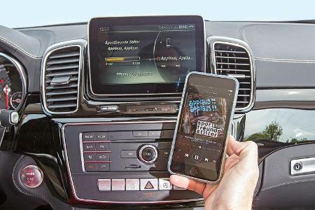 Mercedes GLE, Handyanbindung, Infotainment