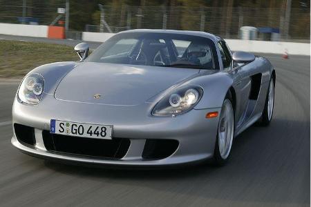 Platz 19 der schnellsten Supertest-Kandidaten: Der Porsche Carrera GT hat im Supertest 1/2004 den Ausweichtest mit 157 km/h ...