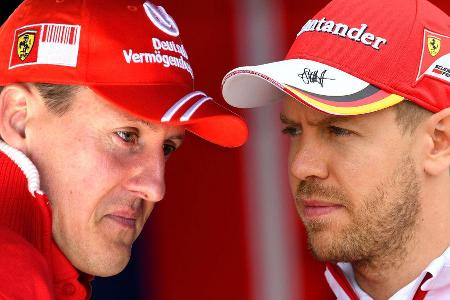 Sebastian Vettel & Michael Schumacher - Collage - Ferrari