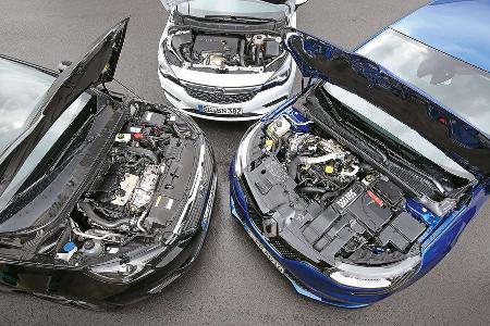 ... als die Konkurrenz in Gestalt von Peugeot 308 GT und Renault Mégane GT. Am Ende ist die Sache erstaunlich klar.