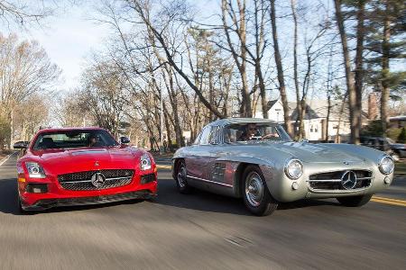 Mercedes 300 SL, Mercedes SLS AMG Black Series, New York, Impression