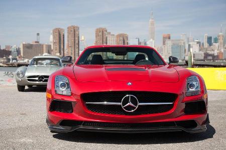 Mercedes 300 SL, Mercedes SLS AMG Black Series, New York, Impression