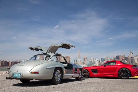 Mercedes 300 SL, Mercedes SLS AMG Black Series, New York, Impression