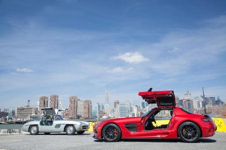 Mercedes 300 SL, Mercedes SLS AMG Black Series, New York, Impression