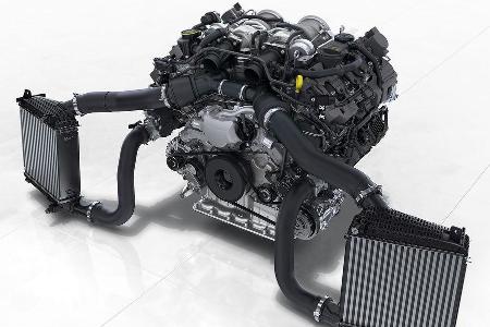 Porsche Panamera Turbo: 4,0-Liter-V8-Biturbomotor mit Ladeluftkhlern