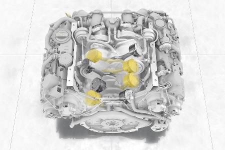 Porsche Panamera Turbo: adaptive Zylindersteuerung (Zylinder-Abschaltung)