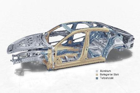 Porsche Panamera Turbo: Hybrid-Leichtbaukarosserie in Stahl-Aluminium-Mischbauweise