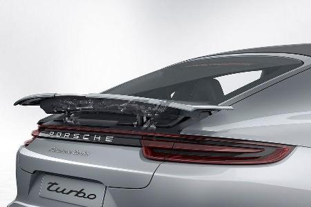 Porsche Panamera Turbo: adaptiver 4-Wege-Heckspoiler Durchsicht