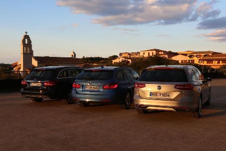BMW Dreier Touring, Mercedes C-Klasse T-Modell, VW Passat Variant