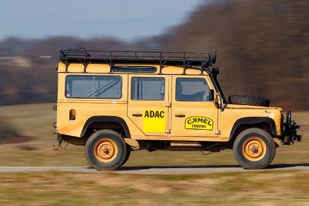 Land Rover 90, 110, Defender, Seitenansicht, Camel, Gelände