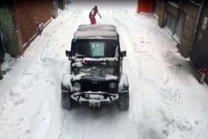 Jeep-Snowboarding in New York
