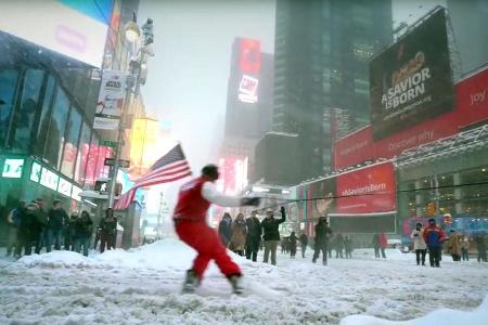 Jeep und Snowboard in New York 2016
