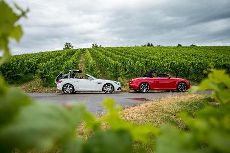 Audi TT Roadster 2.0 TFSI, Mercedes SLC 300, Seitenansicht