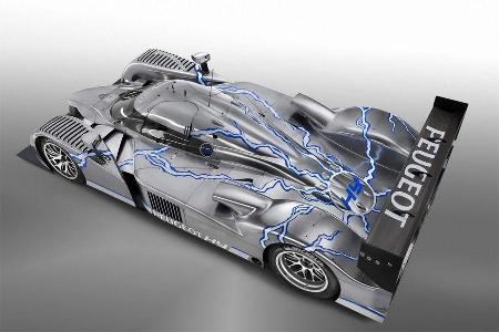 Das HY auf der Motorhaube zeigt an: In diesem Langstreckenrenner steckt Hybrid-Technologie drin.