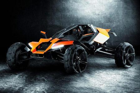 KTM lieÃ Studenten Zukunftsrenner zeichnen. Hier im Bilder die Crossvariante des X-Bow KTM AX.