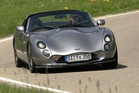 TVR Tuscan S: 385 PS, 420 Nm, Top-Speed 280 km/h, 0 - 100 in 3,8 sek.