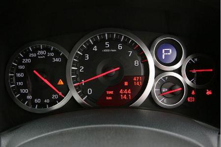 Der Tacho reicht bis 340, echte 310 km/h sollen drin sein.