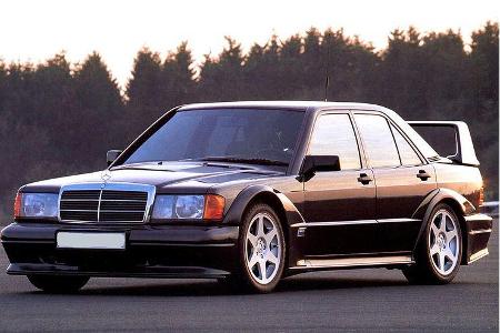 Die Straßenversion des DTM-Renners: 190 E 2.5 16V EVO II, mittlerweile ein absolutes Sammlerstück. Die Preise sind auch desh...