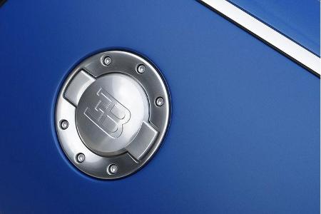 Tankdeckel mit Firmenlogo.