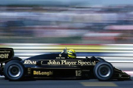 Bis 1987 blieb Renault dabei. Hier Senna im Lotus Renault.
