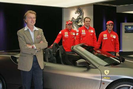 ... sowie Ferrari-Präsident Luca di Montezemolo bereit.