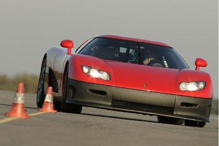 Platz 16 der schnellsten Supertest-Kandidaten: Der Koenigsegg CCR hat im Supertest 3/2006 den Ausweichtest mit 158 km/h abso...
