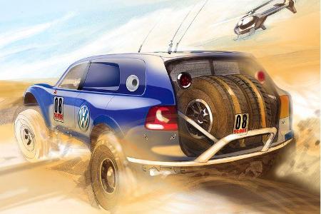Mit diesem Race Touareg will VW die nordamerikanische Wüstenrennszene ordentlich aufmischen.