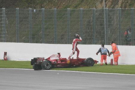 Für den Ferrari-Piloten war das Rennen bereits kurz vor der Ziellinie beendet.