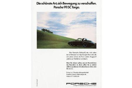Die meisten Motive sind querformatig, doch es gibt auch Anzeigen auf einer Seite. Das Konzept ist immer gleich: pfiffige Hea...