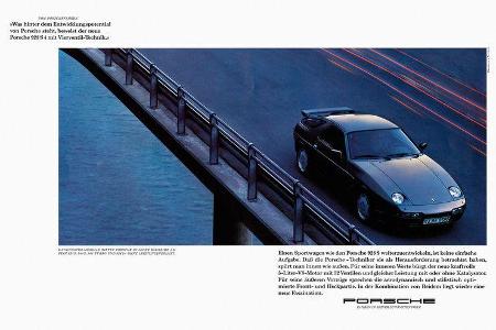 Immer eine sicherer Sache: Die Vorzüge der Technik beschreiben, wie hier den Vierventil-V8 des Porsche 928.
