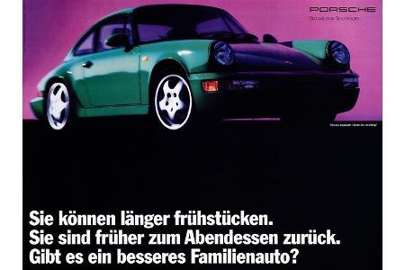 Um von dem Verdacht abzulenken, die Werbung rate zur Raserei, steht unter den Anzeigen kleingedruckt:...