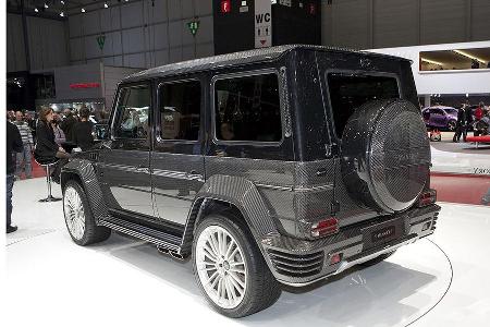 Den 5,5-Liter Kompressor-V8 unter der Haube des G 55 AMG dopt Mansory mit zahlreichen Komponenten aus dem motorisch verwandt...