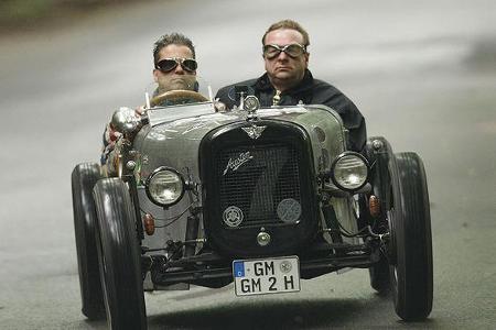 Jörg Bredendiek und Klaus Michling in dem 750 ccm Austin Seven Ulster von 1930.