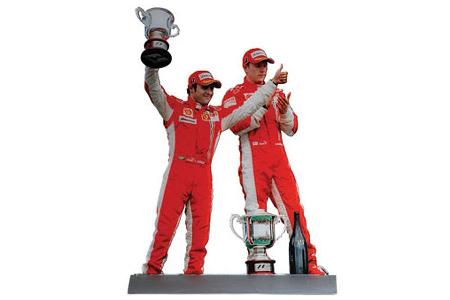 Ferrari - Leggenda e passione - Autographed Massa and Raikkonen Photo Cut-Out