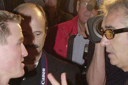 Fachgespräch am Rande der Eröffnung: Formel 1-Pilot Ralf Schumacher und Formel 1-Teamchef Flavio Briatore.