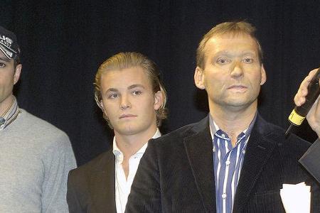 Talkrunde mit den Rennfahrern (von links) Karl Wendlinger, Nico Rosberg und VW-Sportchef Kris Nissen.