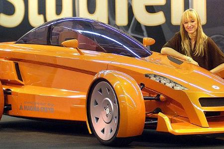 Magna Steyr Mila, ein Erdgas-betriebenes Concept-Car, einsitzig, Mittelmotor, Heckantrieb.